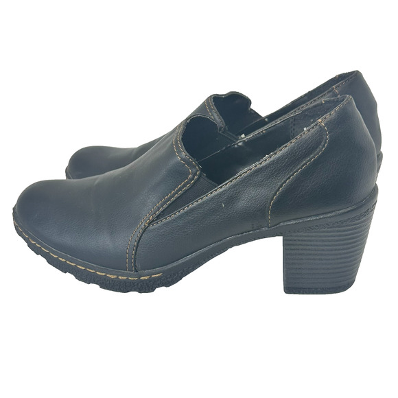 Merona Black Women's Booties Clogs Chunky gothic grunge Heels Slip On Size‎ 10 - Picture 2 of 8